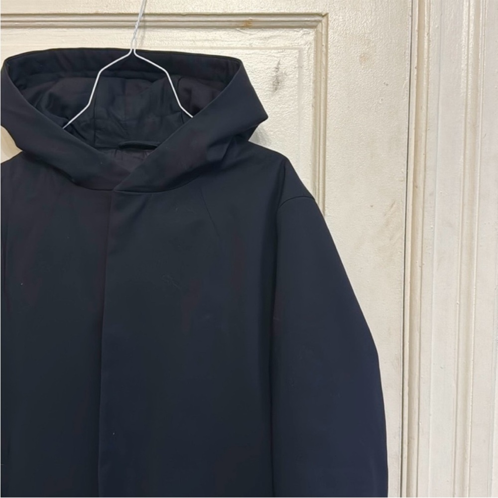 COS Navy Hooded Coat